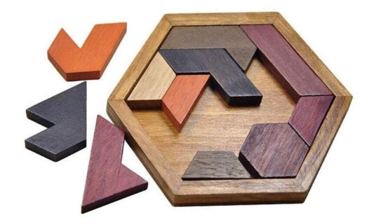 Geometrisk puslespill av tre Geometrisk puslespill av tre