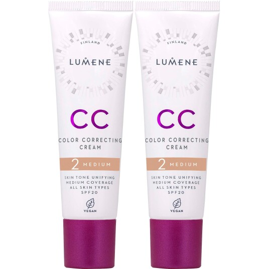 Lumene Bundle CC Color Correcting Cream SPF20 Medium x 2