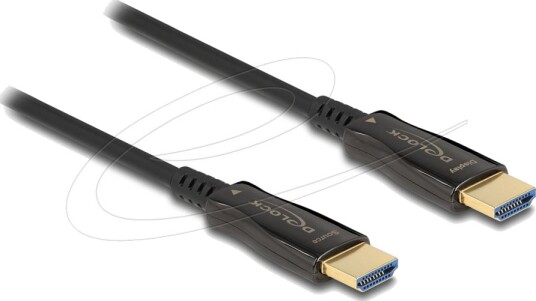 Delock High Speed Hdmi Kabel Hdmi Hann Til Hdmi Hann 5 M Hybridkobber / Fiberoptikk Svart Active Optical Cable Aoc 4 K 144 Hz 3840 X 2160 Støtte 8 K 60 Hz 7680 X 4320 Støtte