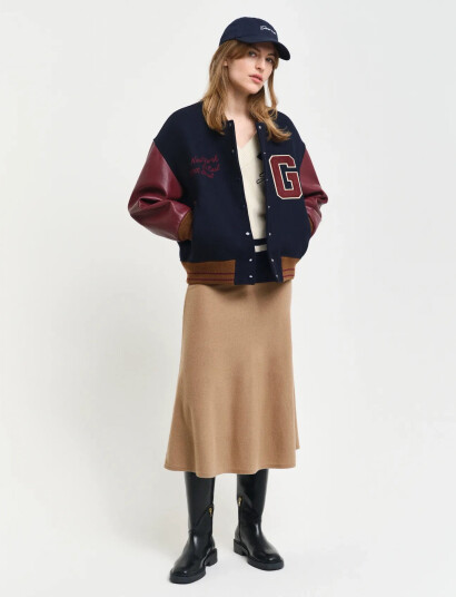 GANT Superfine Lambswool Skirt - Beige - XS