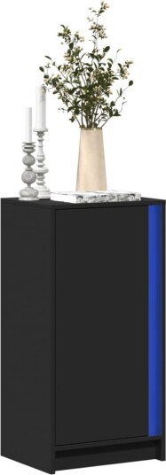 Skjenk med LED svart 42,5x34x85 cm konstruert tre 8721102967047