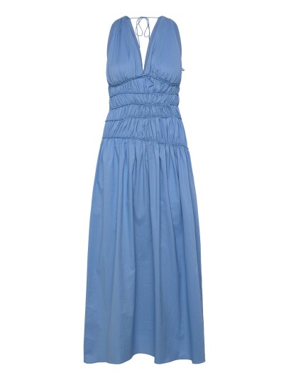 Faithfull The Brand Saja Midi Dress Blue L