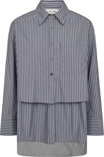 MOS MOSH Mmbarb Stripe Shirt Navy XS