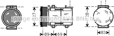 AC kompressor PRASCO FDAK322