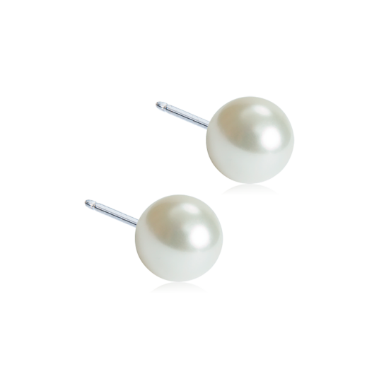 Blomdahl Natural Titanium White Pearl Vit 6 mm Blomdahl Natural Titanium White Pearl Vit 6 mm