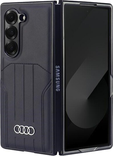 Audi Synthetic Leather MagSafe Hardcase for Samsung Z Fold6 Svart Mobildeksel