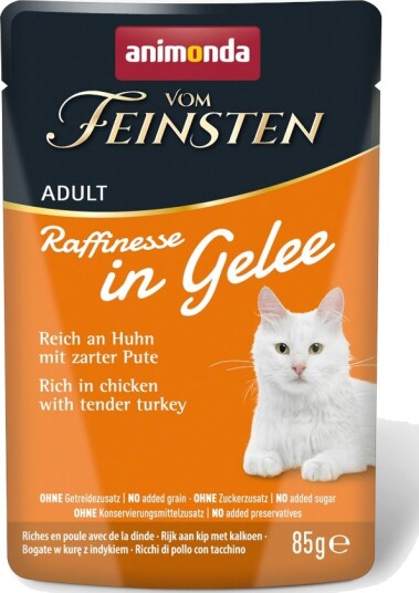 Animonda Vom Feinsten Våtfôr Adult Raffinesse I Gelé Rik På Med Kylling Kalkun 48 X 85 G Animonda Vom Feinsten Våtfôr Adult Raffinesse I Gelé Rik På Med Kylling Kalkun 48 X 85 G