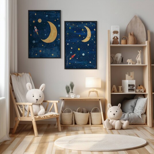 Namly Design Plakat Månebelyst Rom Eventyr / Sett med 2 POSTERGSKLI5 Namly Design Plakat Månebelyst Rom Eventyr / Sett med 2 POSTERGSKLI5