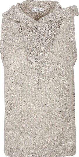Brunello Cucinelli Dame Topper Beige M, Brunello Cucinelli Dame Topper Beige M,