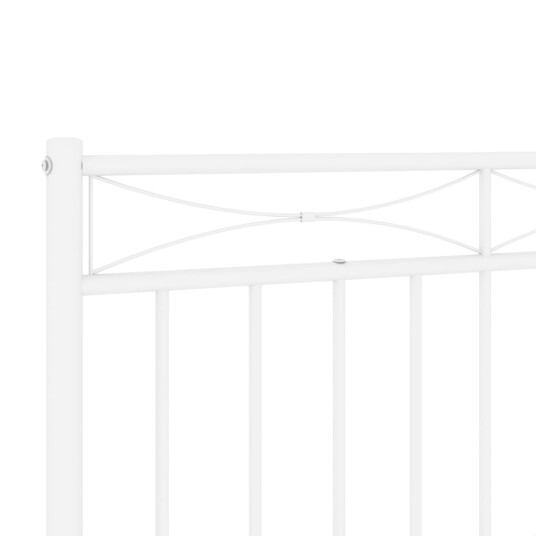 Sengegavl i metall hvit 200 cm 8721012210875