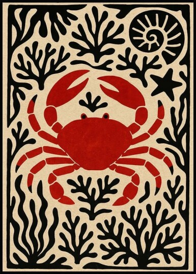 Crimson Sea Dance Plakat Plakat / 50x70cm