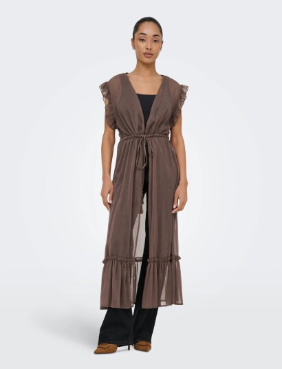ONLY Onllilja Life Beach Dress Acc Brown S/M