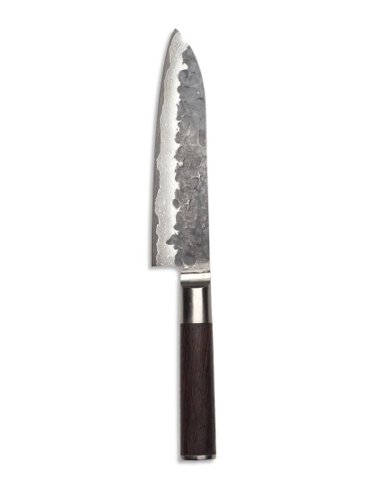 Satake Santoku Knife Silver Satake BROWN AND STEEL ONE SIZE