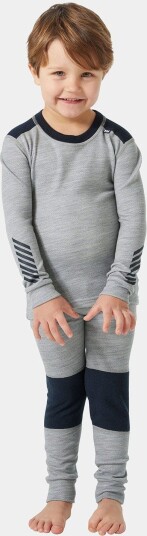 Helly Hansen Lifa® Merino Ull Undertøysett Barn Grå 104 Helly Hansen Lifa® Merino Ull Undertøysett Barn Grå 104