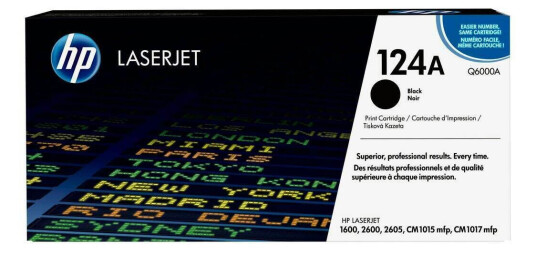 HP 124A SVART ORIGINAL LASERJET-TONERKASSETT