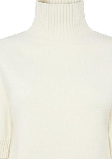 Gina Tricot Short Sleeve Knitted Polo Top GARDENIA (1496) S