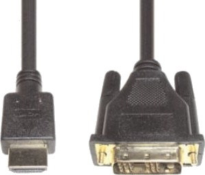 E+P Hdmi 3 2 M Hdmi Dvi D Gull Sort Hankjønn/Hankjønn