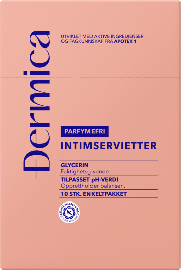Dermica intimservietter enkeltpakket 10 stk