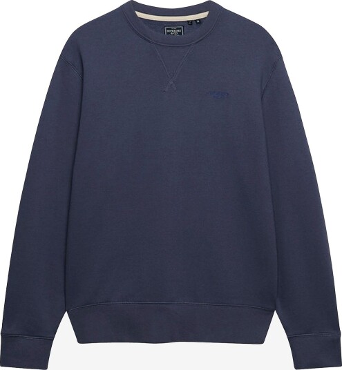 Superdry Collegegenser Essential Stacked Logo Crew Blå