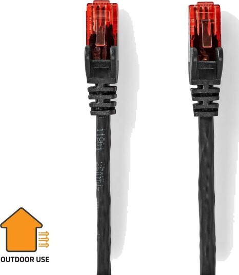 Nedis CAT6 U/UTP Nettverkskabel 30m Utendørs Sort RJ45 Han Nedis CAT6 U/UTP Nettverkskabel 30m Utendørs Sort RJ45 Han
