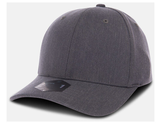 Upfront Crown 1 Premium Baseball Cap Dk Grey Melange S/M Capser