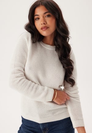 VILA Vidalo O-neck L/S KNIT TOP KNI White Alyssum XXL VILA Vidalo O-neck L/S KNIT TOP KNI White Alyssum XXL