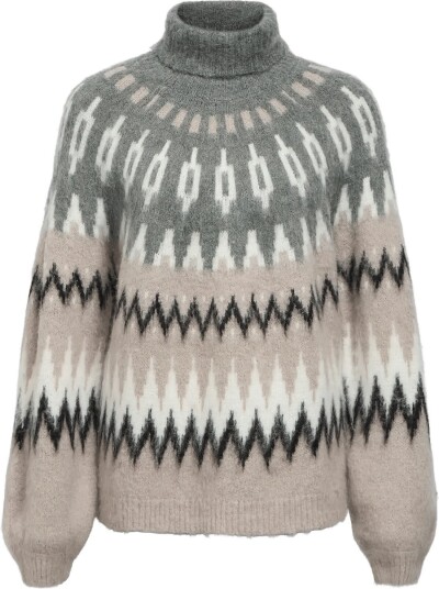 Object Objjaade Diana L/S Lo Knit Pullover 147 GUNMETAL M