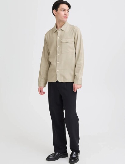 Casual Friday Cfbro 0262 Linen Mix Overshirt Beige M