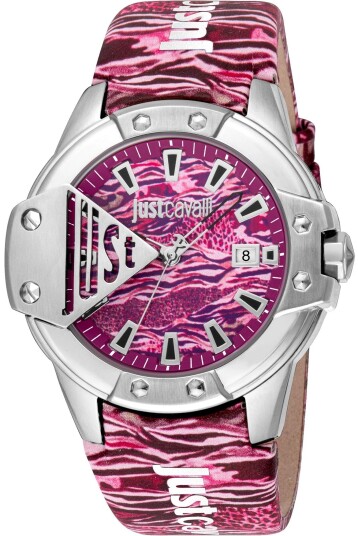 Just Cavalli Herreklokke JC1G260L0015 Young Scudo Lilla/Lær Ø44 mm Just Cavalli Herreklokke JC1G260L0015 Young Scudo Lilla/Lær Ø44 mm