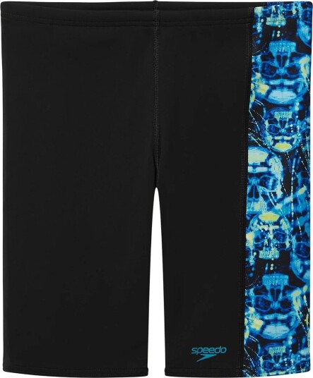 Speedo Badebukser Trykk Paneljammer Anthracite/Hyper Teal Speedo 7 8 år (122 128) Badetøy Blå Svart Turkis