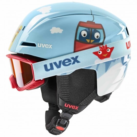 Uvex Viti Set Skihjelm + Skibriller Junior Light Blue Birdy 46 50cm Uvex Viti Set Skihjelm + Skibriller Junior Light Blue Birdy 46 50cm