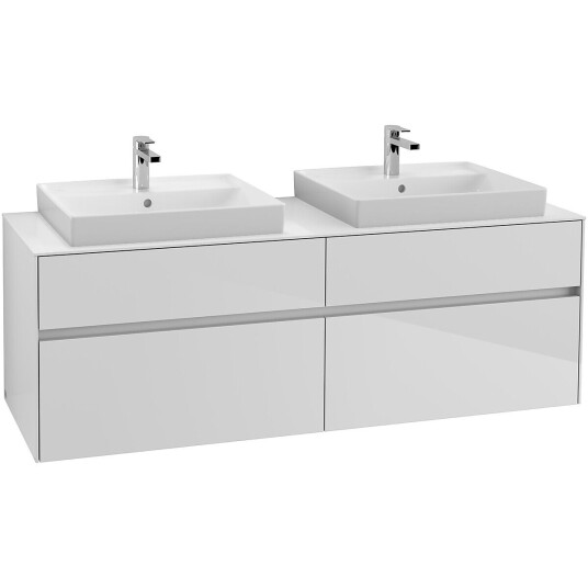 Villeroy & Boch  Collaro Servantskap med 4 skuffer 160x50x54,8 cm u/lys Hvit Høyglans