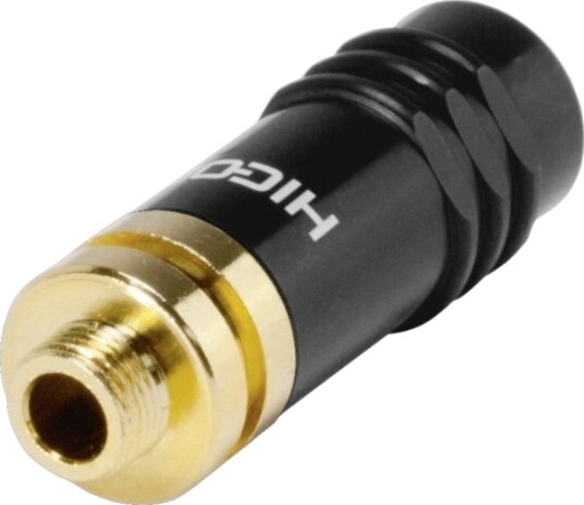 Hicon Hi-J35s-Screw-F 3,5 Mm Jackplugg Rett Pol: 3 Stereo Sort 1 Stk.