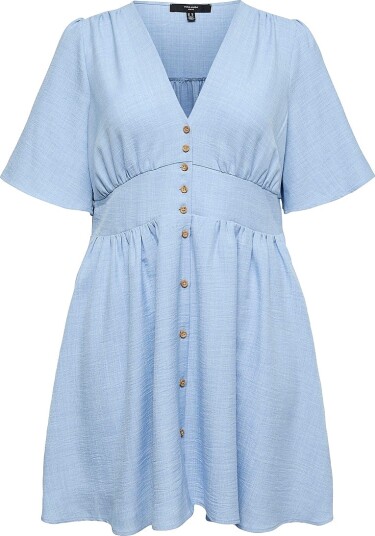 Vero Moda Curve Kjole vmcMelaney 2/4 Blå