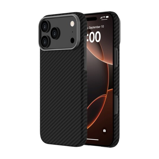 Ferrelli iPhone 17 Pro Max Kevlar Case Mag MagSafe kompatibelt slankt kevlar deksel svart