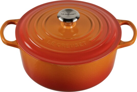 Le Creuset Signature Rund St??pejernsgryte 26 cm Oransje
