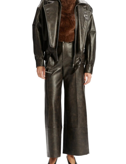 Bardot Kavi Vegan Leather Jacket - Brown - XS Bardot Kavi Vegan Leather Jacket - Brown - XS