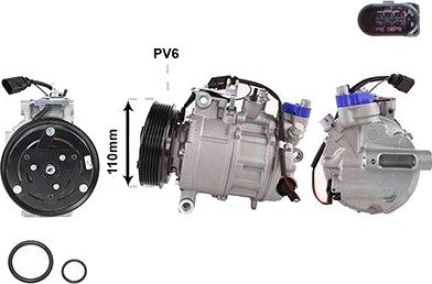 AC-kompressor VAN WEZEL 5801K713