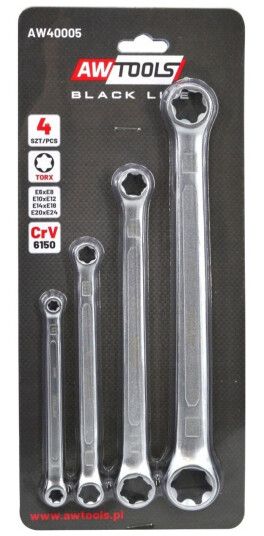 Aw-Tools Awtools Awtools Torx Nøkkelsett E6-E24 - 4 Deler