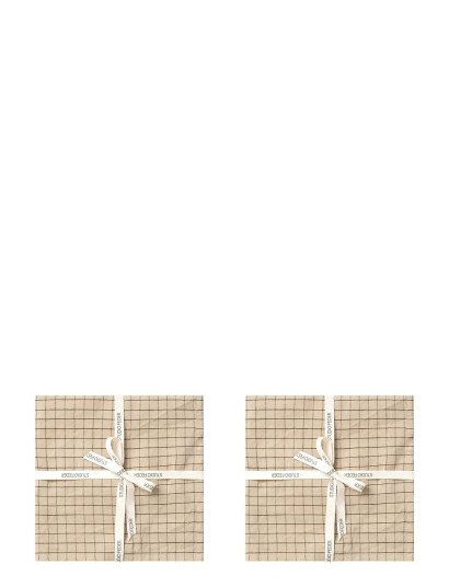 STUDIO FEDER Livia Stofserviet - Beige - 40X40CM