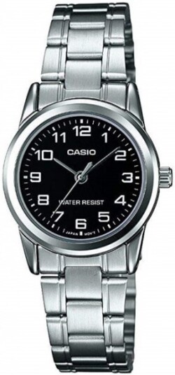Casio Dameklokke LTP V001D 1BUDF Classic Sort/Stål Ø25 mm
