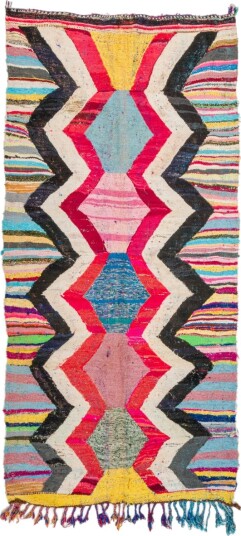 Marokkansk Boucherouite teppe 125 x 265 cm Størrelse: 125 x 265 cm Marokkansk Boucherouite teppe 125 x 265 cm Størrelse: 125 x 265 cm