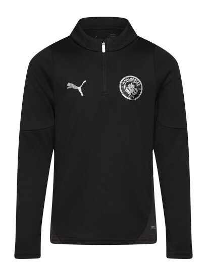 PUMA Mcfc Training 1/4 Zip Top Jr - Black - 128