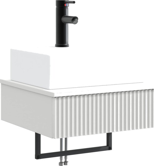 Vegghengt vask Hvit 40 x 41 x 39 cm Konstruert tre Vegghengt vask Hvit 40 x 41 x 39 cm Konstruert tre