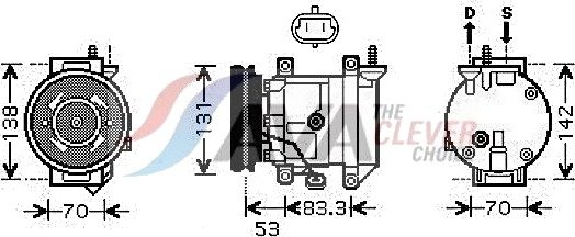 AC-kompressor AVA COOLING SYSTEMS DWAK080
