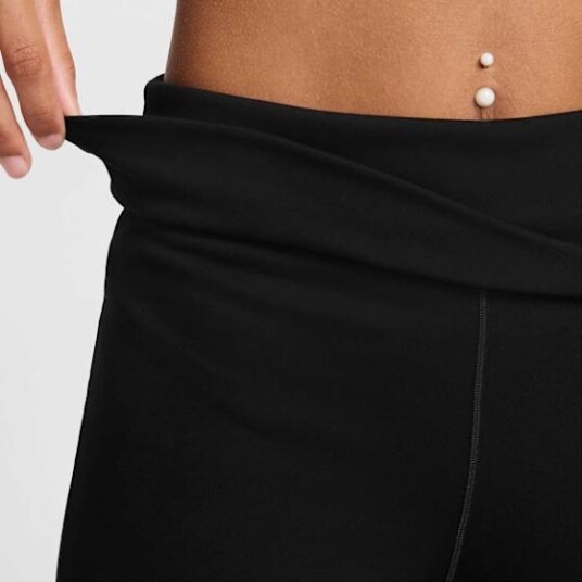 Nike One High-Waisted Fold-Over Pant treningsbukse dame Svart L