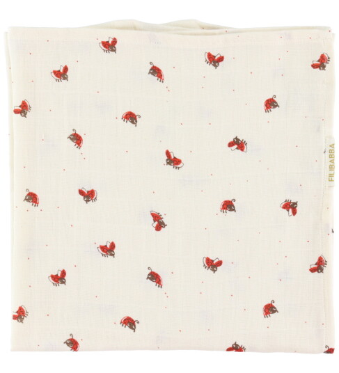 FILIBABBA Stor tøybleie/wrap 120x120 cm GOTS Lucky