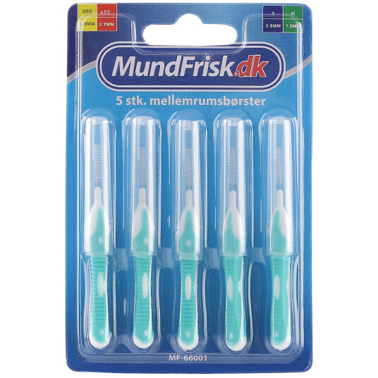 MundFrisk M Gap børster 1,0 mm - 5 stk. - Grønn