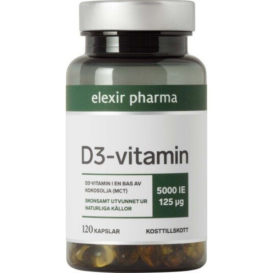 Elexir Pharma D3 Vitamin 5000IE 120 stk