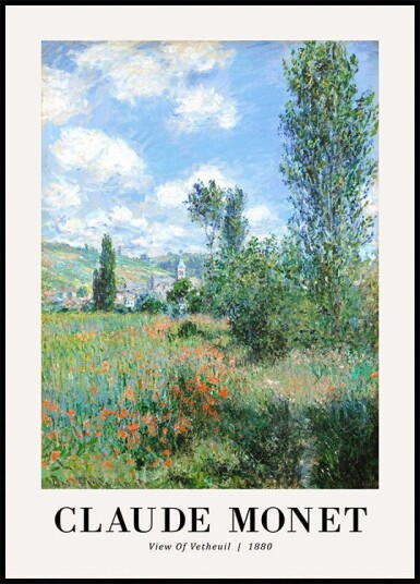 View of Vetheuil 1880 Plakat by Claude Monet Plakat / 50x70cm View of Vetheuil 1880 Plakat by Claude Monet Plakat / 50x70cm